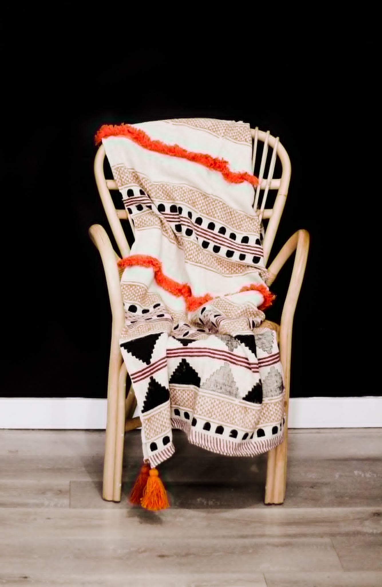 tassel throw blanket