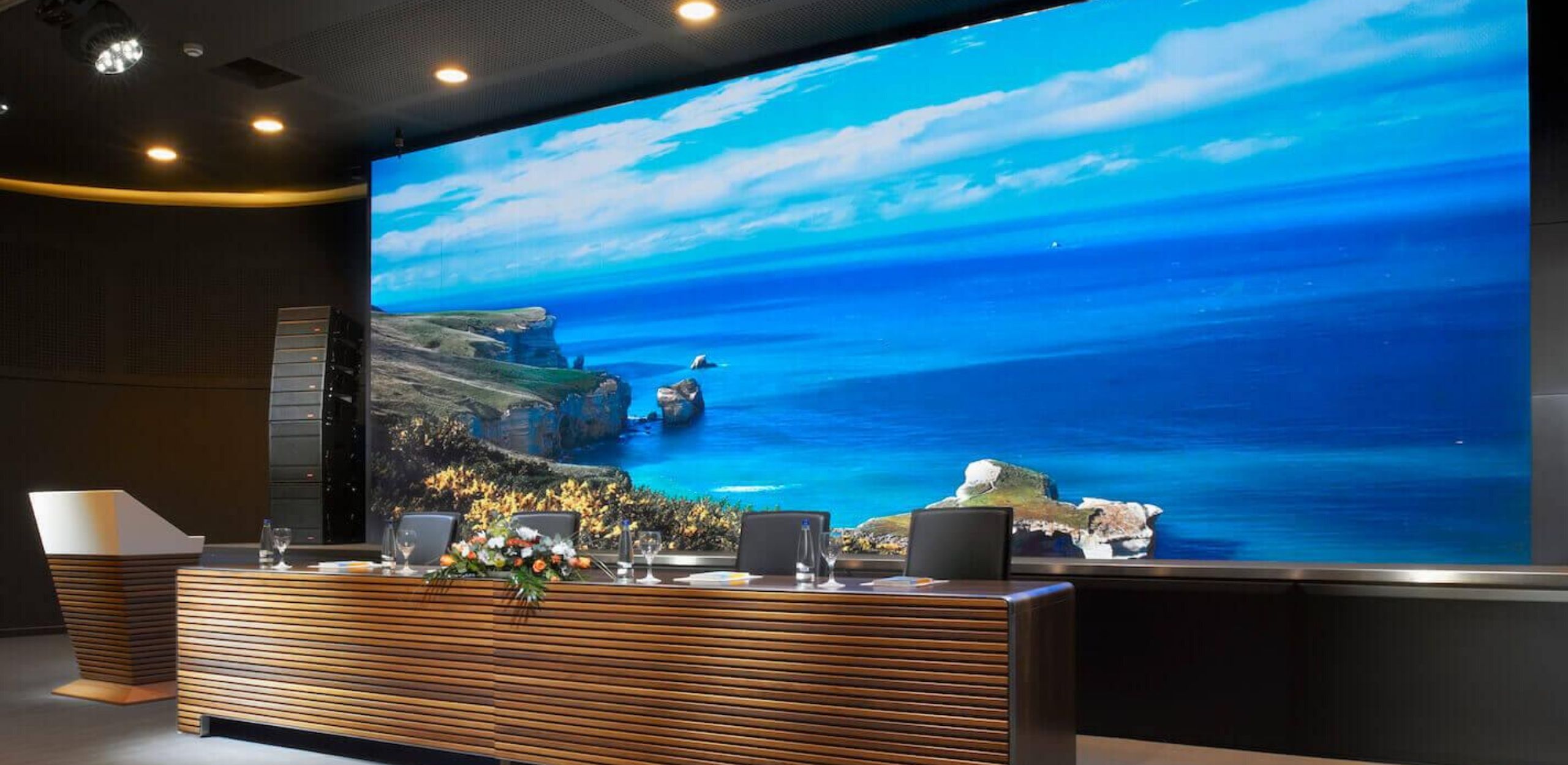 LED video wall installation