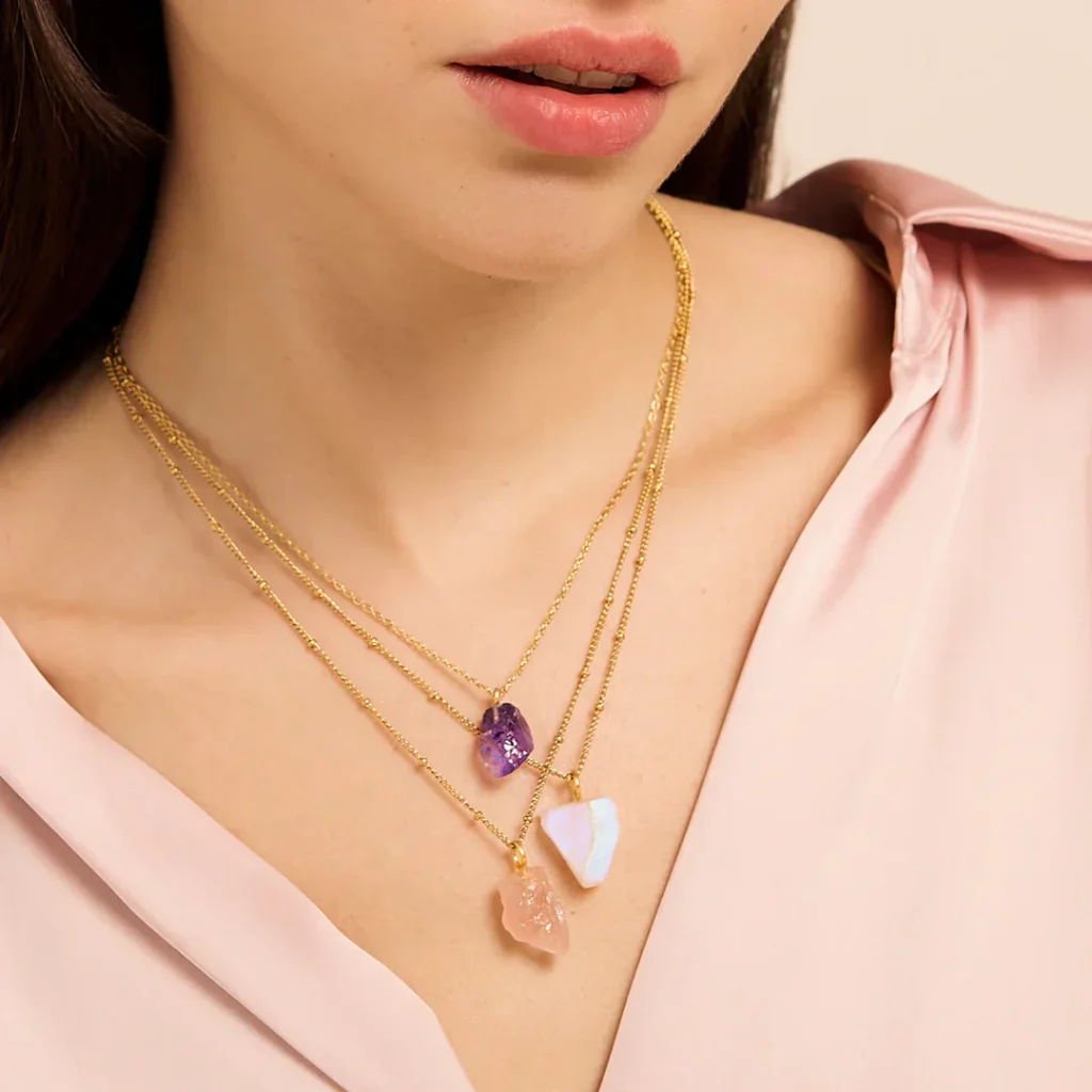 Healing crystal necklace